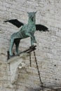 Griffin, mythical creature at Palazzo dei Priori in Perugia, Umbria Royalty Free Stock Photo