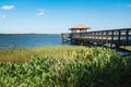 Griffin Park fishing pier in Howie in the Hills, Florida Royalty Free Stock Photo