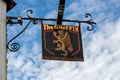 The Griffin Pub sign in Milk Street, Frome, Somerset
