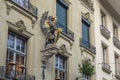 Griffin Sculpture at Guild of Weavers Facade - Bern, Switzerland