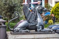 Griffin statue of iranian antique at Freedom square in Tbilisi