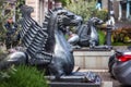 Griffin statue of iranian antique at Freedom square in Tbilisi