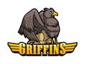 Griffins The Fantasy Animal Color Logo Illustration Royalty Free Stock Photo