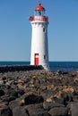 The Griffiths Island Lighthouse in Port Fairy Victoria Australia on October 2nd 2023 Royalty Free Stock Photo