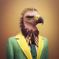 Griffon vulture bird portrait fashion shoot
