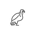 Griffon vulture line icon