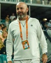 Grigor Dimitrov's coach Jamie Delgado attends 2024 Miami Open semi-final match between Grigor Dimitrov and Alexander Zverev