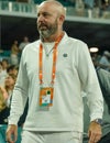 Grigor Dimitrov's coach Jamie Delgado attends 2024 Miami Open semi-final match between Grigor Dimitrov and Alexander Zverev