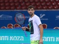 Grigor Dimitrov training on the court