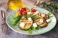 Griled eggplant with feta chese Royalty Free Stock Photo