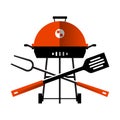 Grill, barbecue, barbeque. utensils for BBQ on