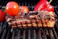 Grill Barbecue Ribs Flames Brisket Charcoal, XXXL Royalty Free Stock Photo