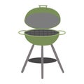 Grill Bbq Isolated on White background. Mangal Brazier Barbecue Element for Summer outdoor cookout. Vector flat illustration. Royalty Free Stock Photo