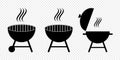 Grill bbq vector icon. Round empty barbecue grill Royalty Free Stock Photo