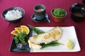Grill Black cod , japanese style Royalty Free Stock Photo