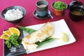 Grill Black cod , japanese style Royalty Free Stock Photo