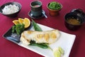 Grill Black cod , japanese style Royalty Free Stock Photo