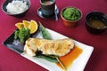 Grill Black cod set, japanese style Royalty Free Stock Photo