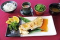 Grill Black cod set , japanese style Royalty Free Stock Photo