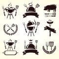 Grill elements set. Vector