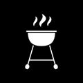 Grill fire dark mode glyph icon