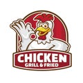 Grill and Fried Chicken Mascot Logo Royalty Free Stock Photo