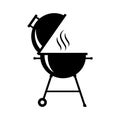 Hot grill graphic black symbol