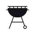 Grill Icon. Roaster BBQ. Charcoal Grill Sign and Symbol. Barbecue. Royalty Free Stock Photo