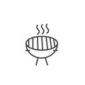 Grill icon vector isolated modern outline on white background Royalty Free Stock Photo