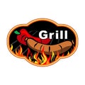 Grill label design.