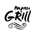 Grill lettering Background. Modern Vector Calligraphy.