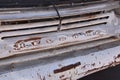 Grill and logo of an old Chevy pickup Royalty Free Stock Photo