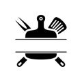 Grill master icon vector set. BBQ illustration sign collection. Grill menu symbol or logo. Royalty Free Stock Photo