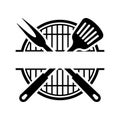 Grill master icon vector set. BBQ illustration sign collection. Grill menu symbol or logo.