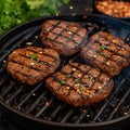 Grill mastery Beef meat, a key ingredient sizzling on the grill