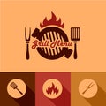 Grill menu design elements