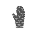 Grill mitt or Kitchen protective oven glove silhouette glyph icon