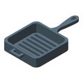 Grill pan icon isometric vector. Empty object