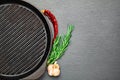grill pan and species Royalty Free Stock Photo