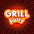 Grill party design.