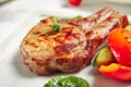 Grill Pork Chops Royalty Free Stock Photo