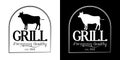 Grill, premium quality meat - vector logo