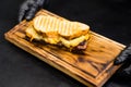 Grill restaurant beef brisket sandwich cheese Royalty Free Stock Photo
