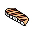 grill salmon color icon vector illustration