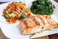 Grill salmon dish Royalty Free Stock Photo