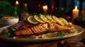 Grill salmon with lemon: omega-3 and a light evening dinner