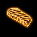 grill salmon neon glow icon illustration