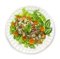 Grill  Salmon Spicy Salad Royalty Free Stock Photo