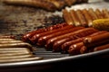 Grill sausage. Barbeque Bratwurst. Meet bbq party Royalty Free Stock Photo