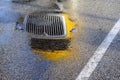 Grill of truck reflection Royalty Free Stock Photo